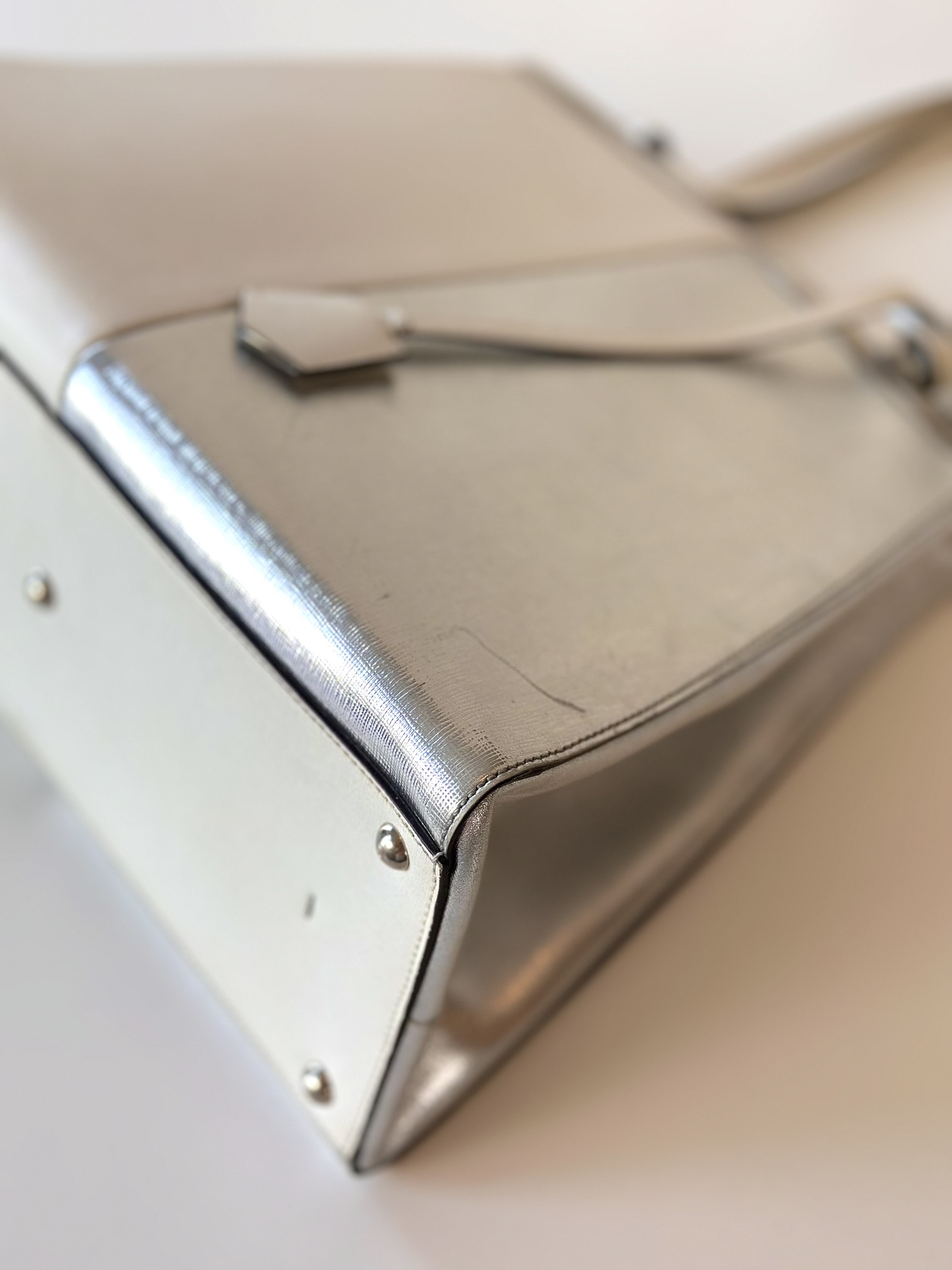 Fendi silver handbag - Image 8