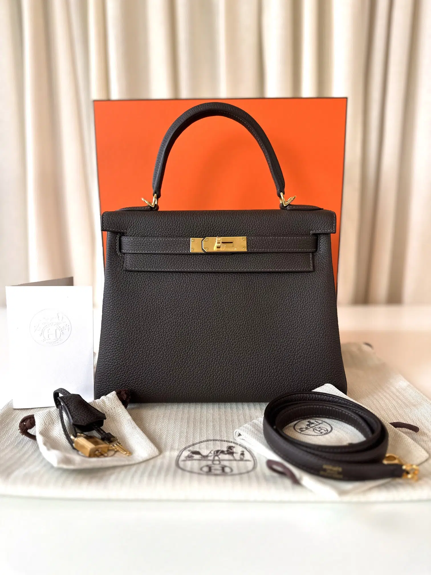 Hermes Kelly 28 Bai-Brun - Image 5