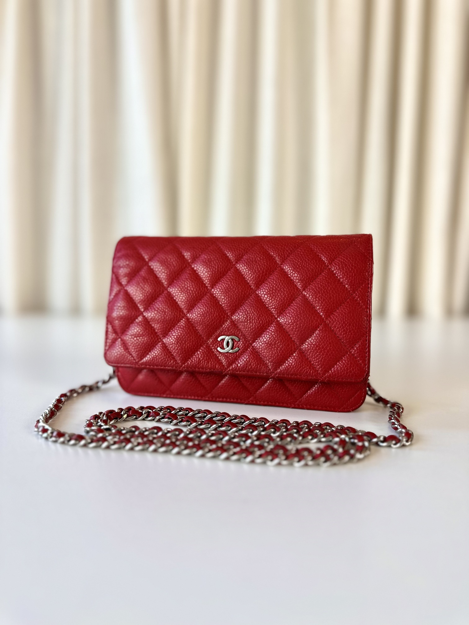 Chanel wallet on chain red - Image 3