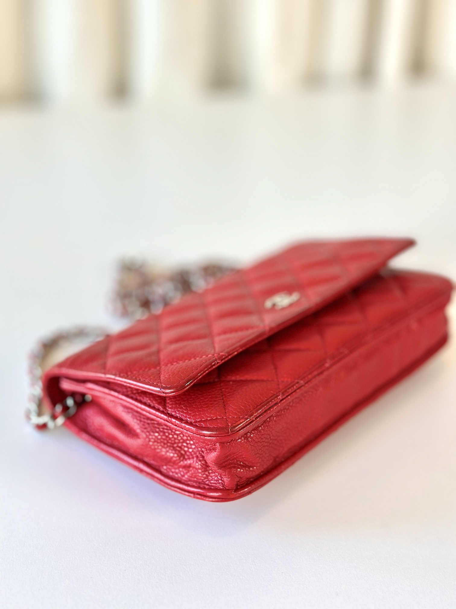 Chanel wallet on chain red - Image 8
