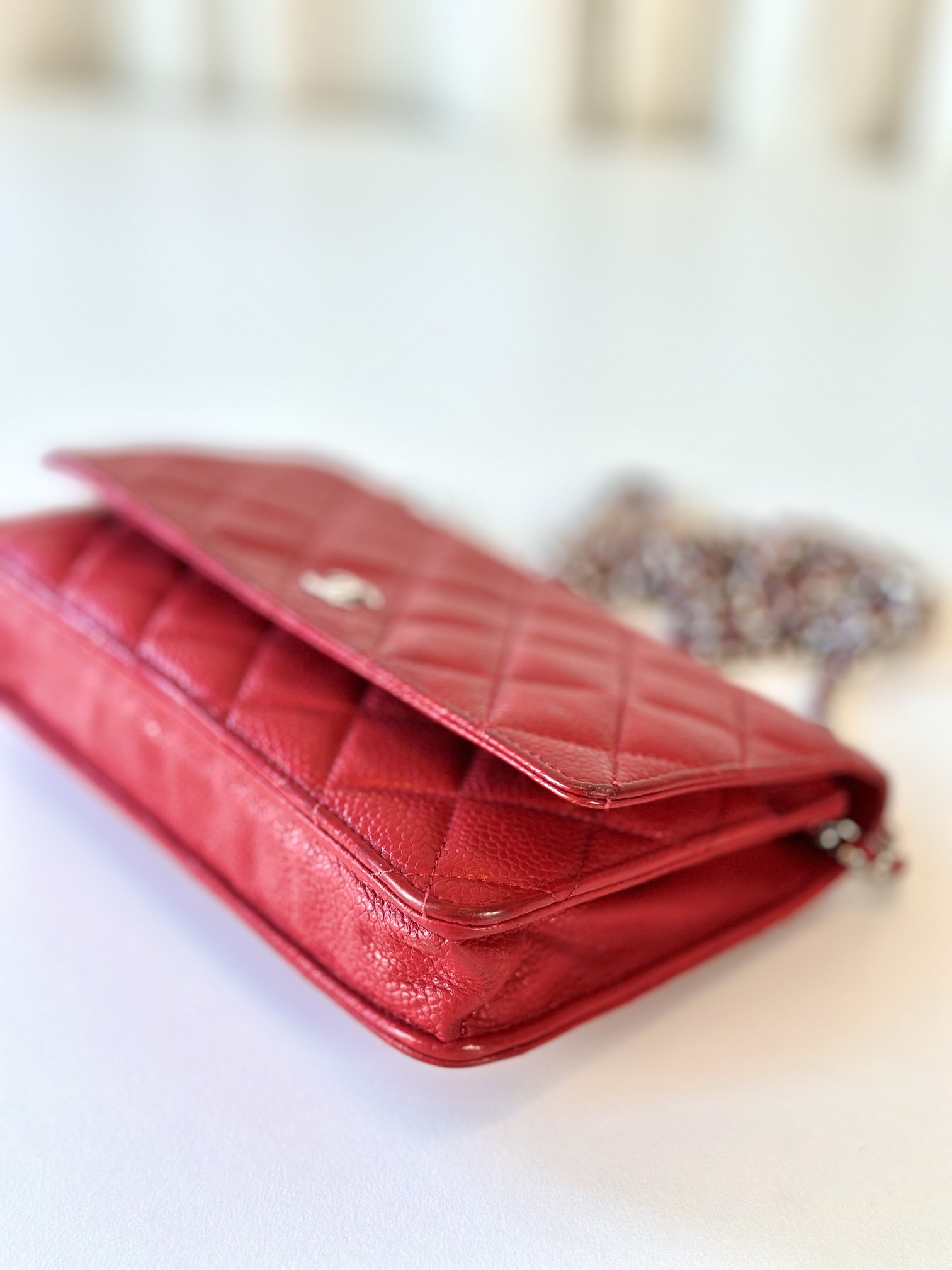 Chanel wallet on chain red - Image 9