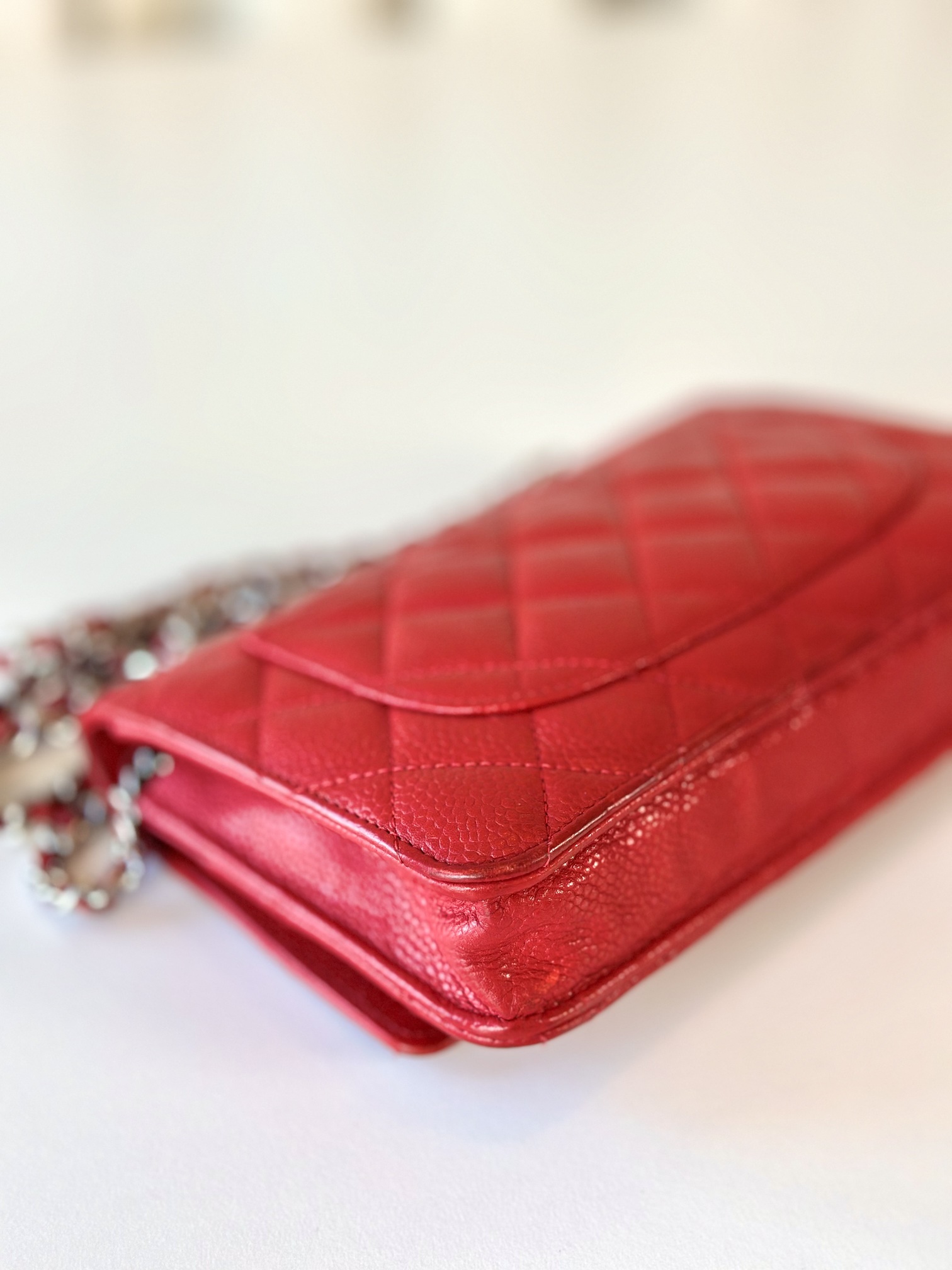 Chanel wallet on chain red - Image 10