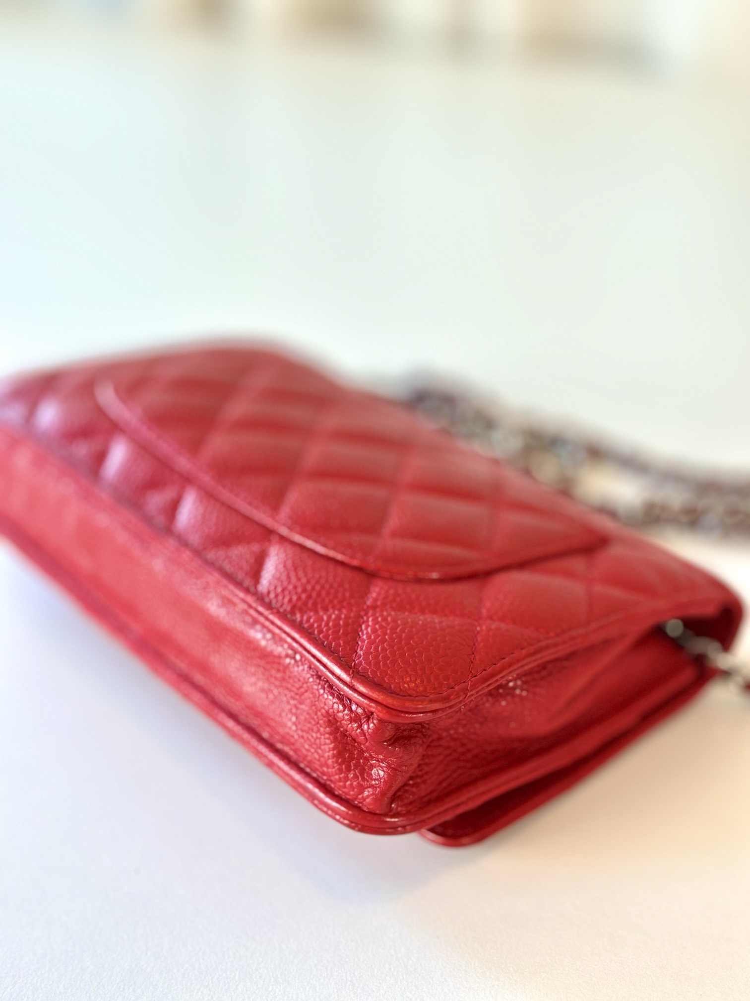 Chanel wallet on chain red - Image 11