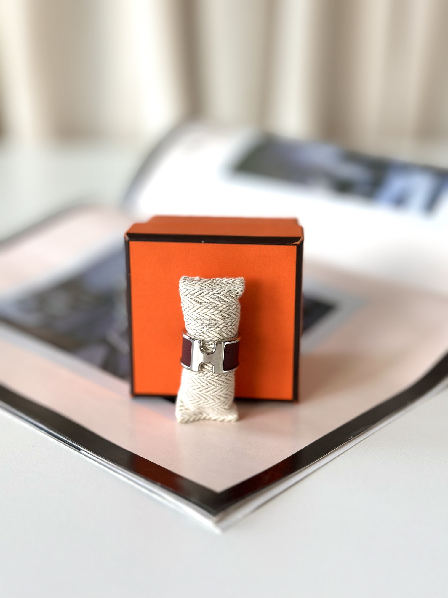 Hermes H ring bordeaux - Image 3