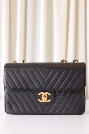 Chanel chevron Jumbo Maxi