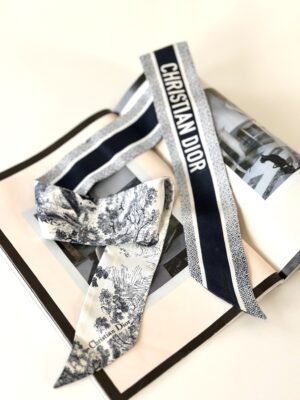 Dior twilly navy blue