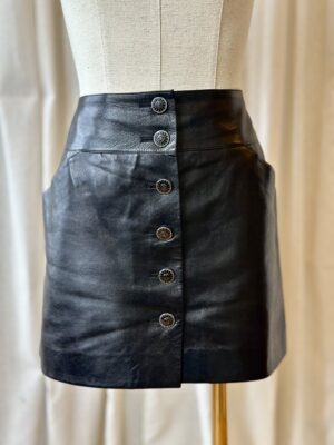 Chanel leather skirt