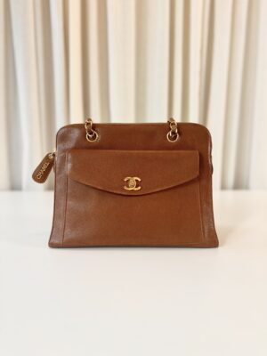 Chanel shoulder bag brown