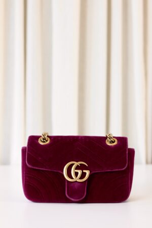 Gucci marmont purple velvet