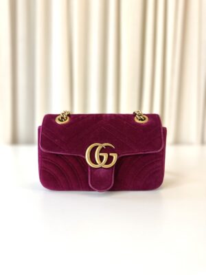Gucci marmont purple velvet