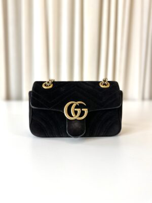 Gucci marmont small velvet black