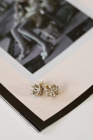 Chanel square CC earrings