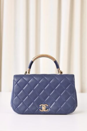 Chanel blue top handle