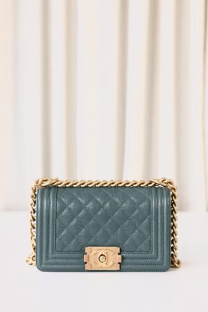 Chanel Boy Bag small green