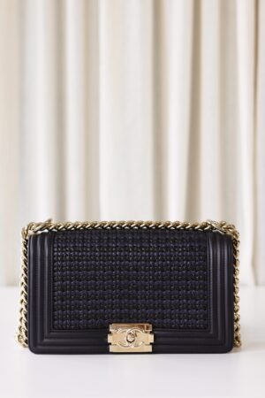 Chanel medium Boy Bag blue