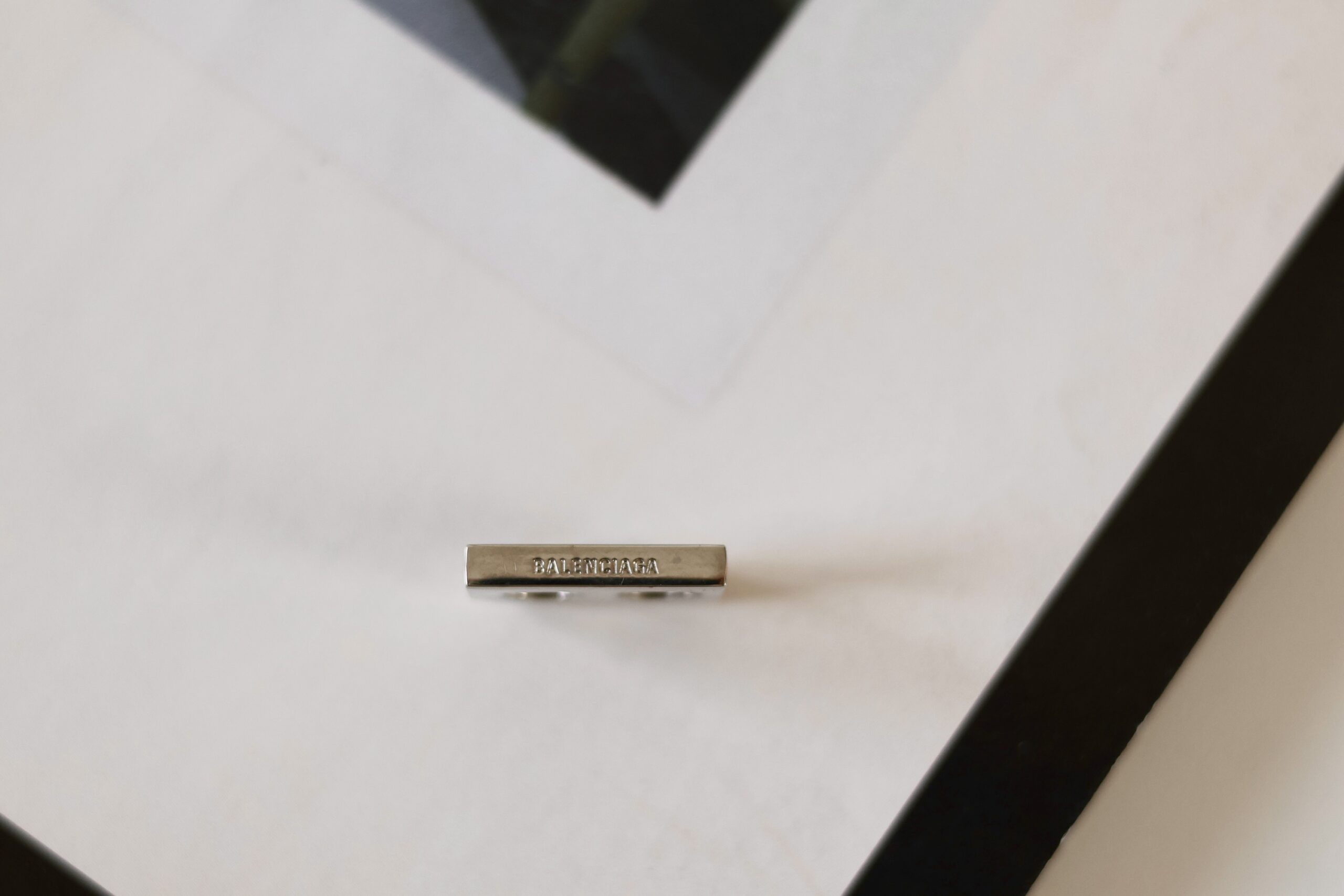Balenciaga silver B earrings - Image 7