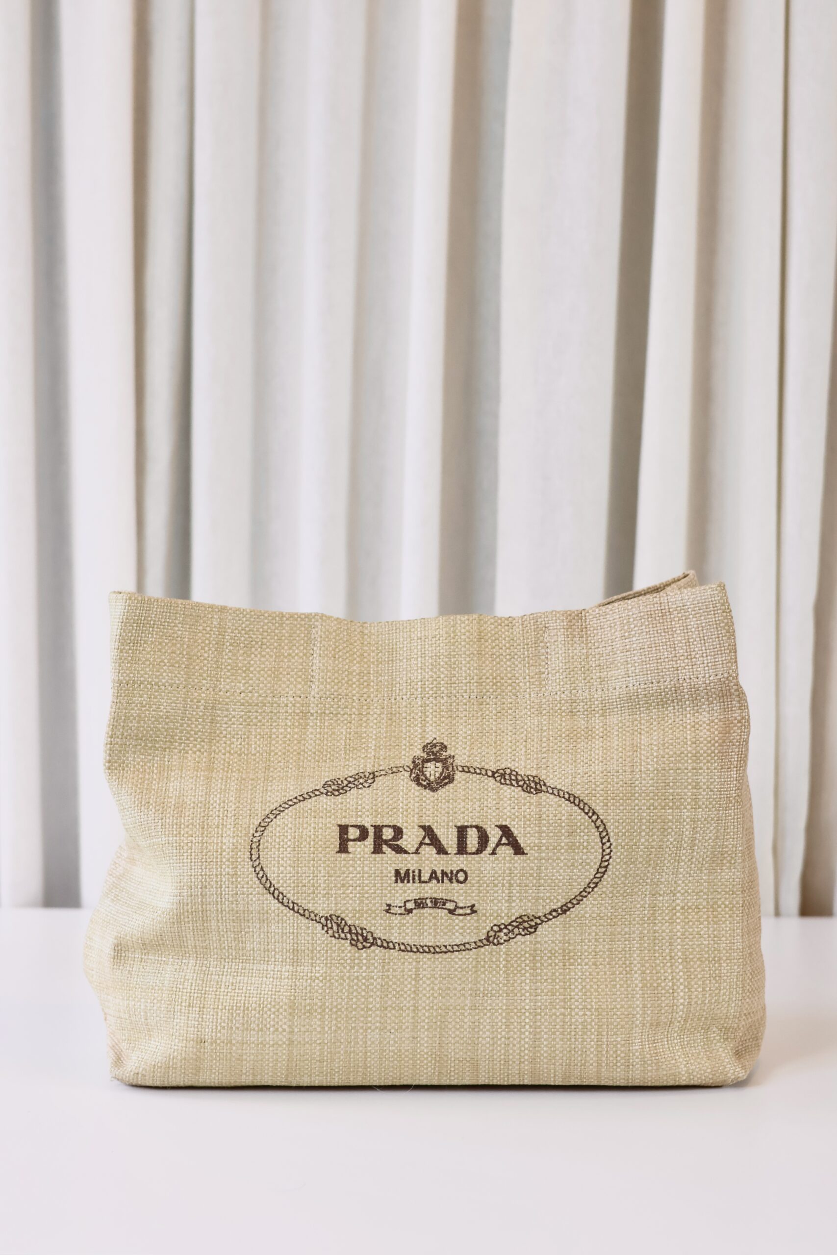 Prada raffia bag