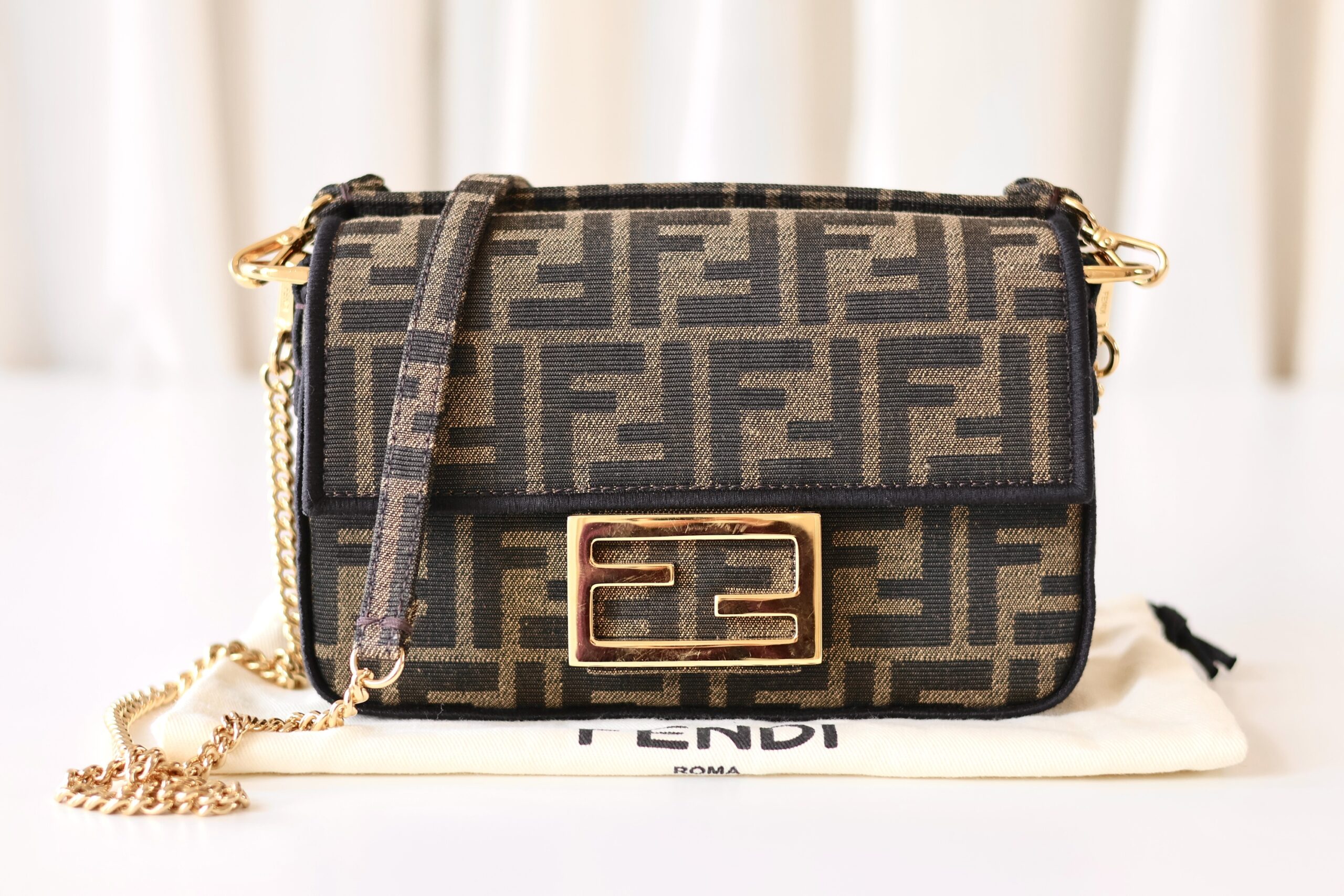 Fendi mini Baquette zucca - Image 7