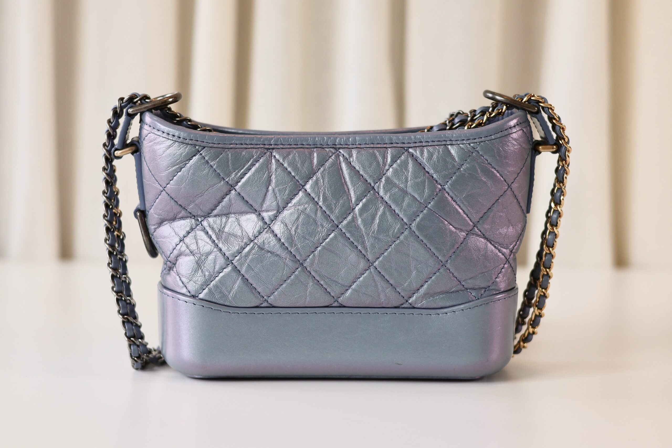 Chanel metallic blue Gabrielle small - Image 7