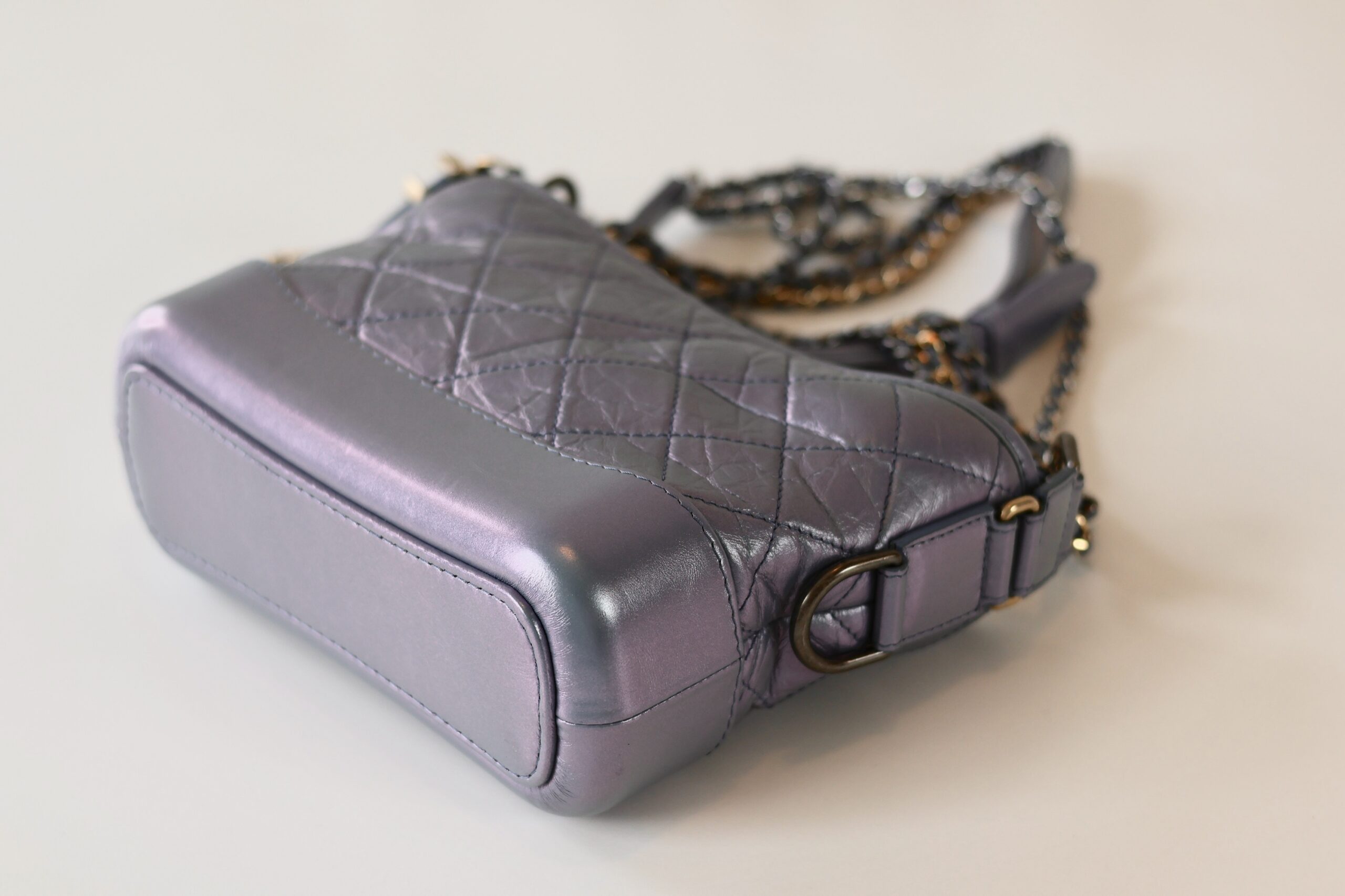 Chanel metallic blue Gabrielle small - Image 11