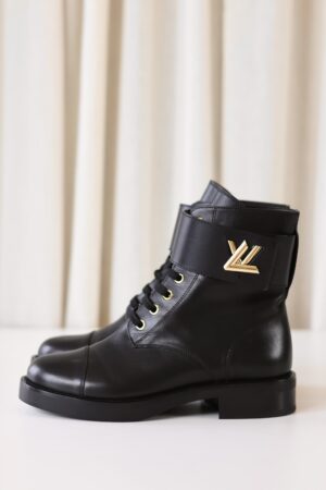 Louis Vuitton black LV boots