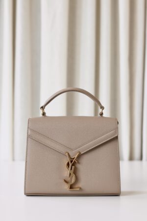 Saint Laurent Cassandra top handle beige