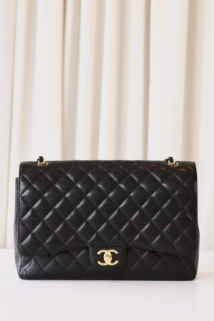 Chanel black Jumbo Maxi