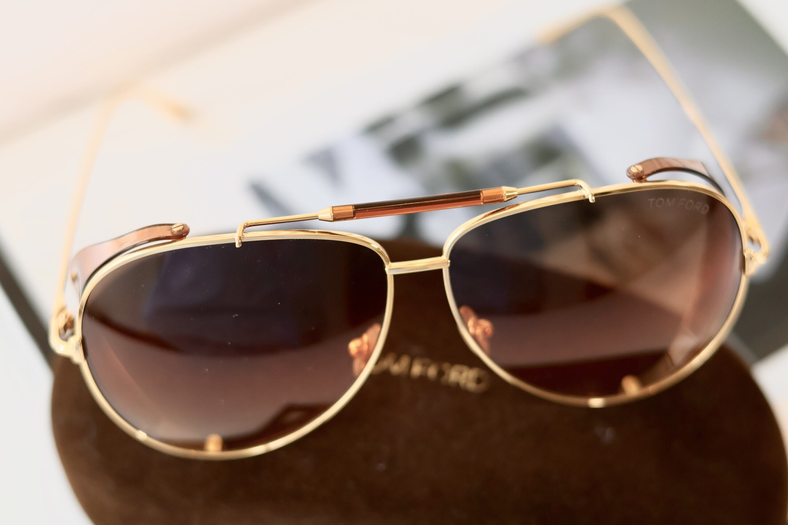 Tom Ford sunglasses gold - Image 3
