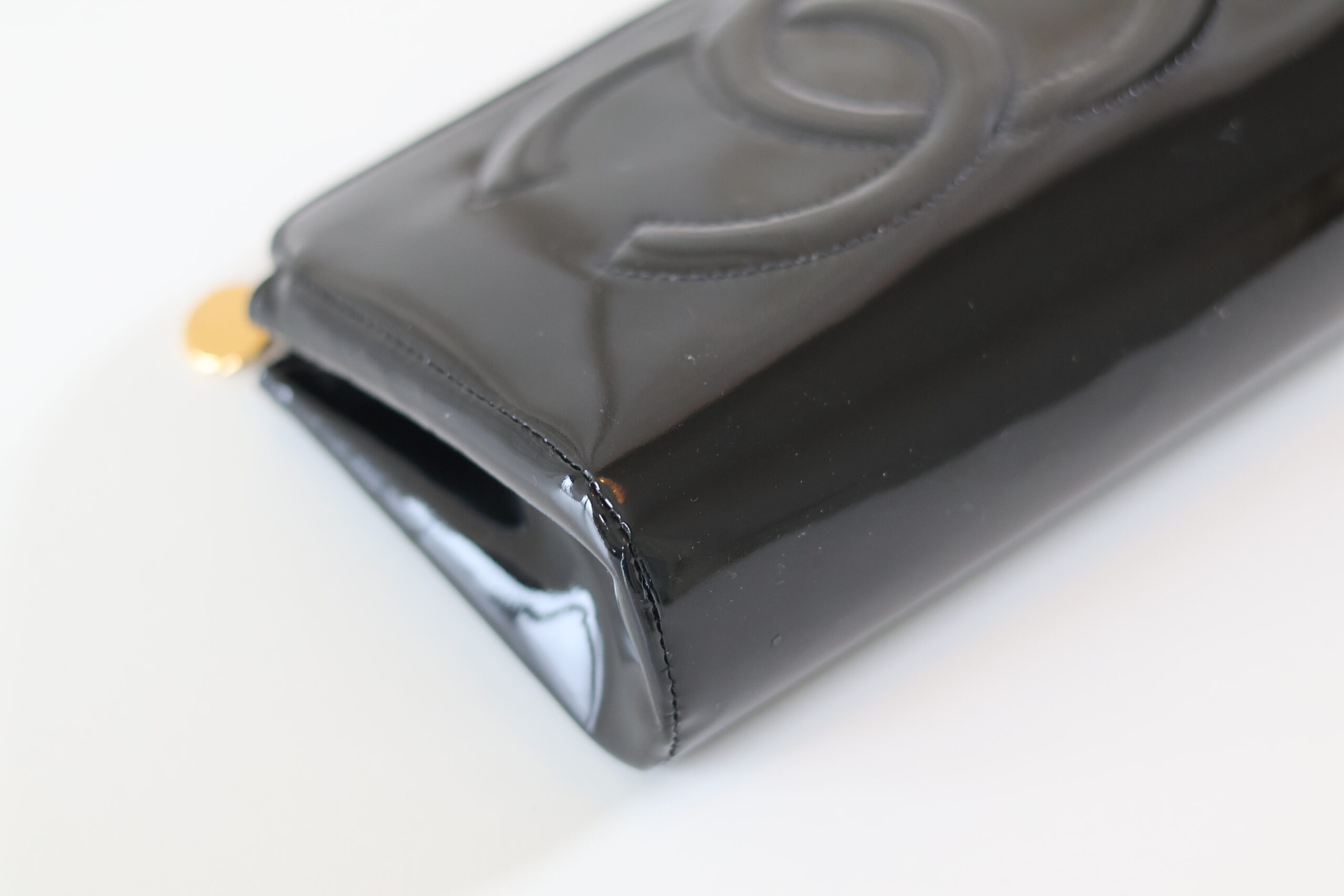 Chanel black patent pouch - Image 7