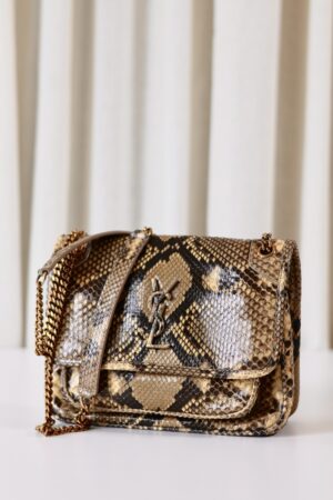 Saint Laurent Niki python leather