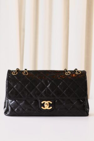 Chanel black single flap bag