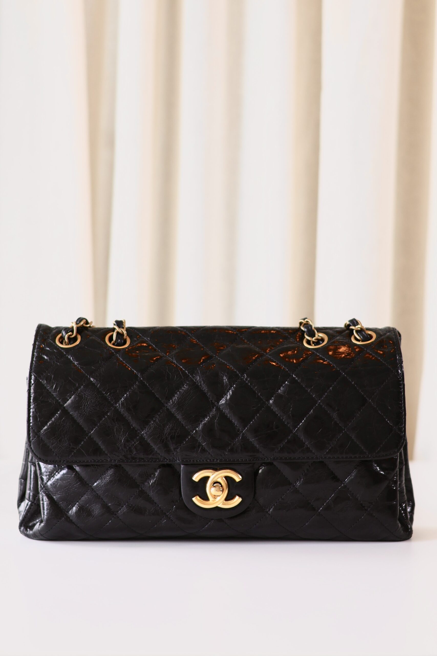 Chanel black single flap bag