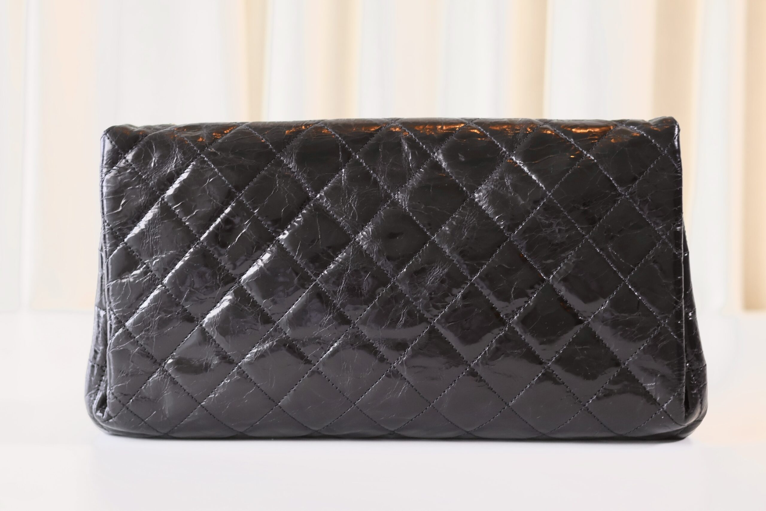 Chanel black single flap bag - Image 4
