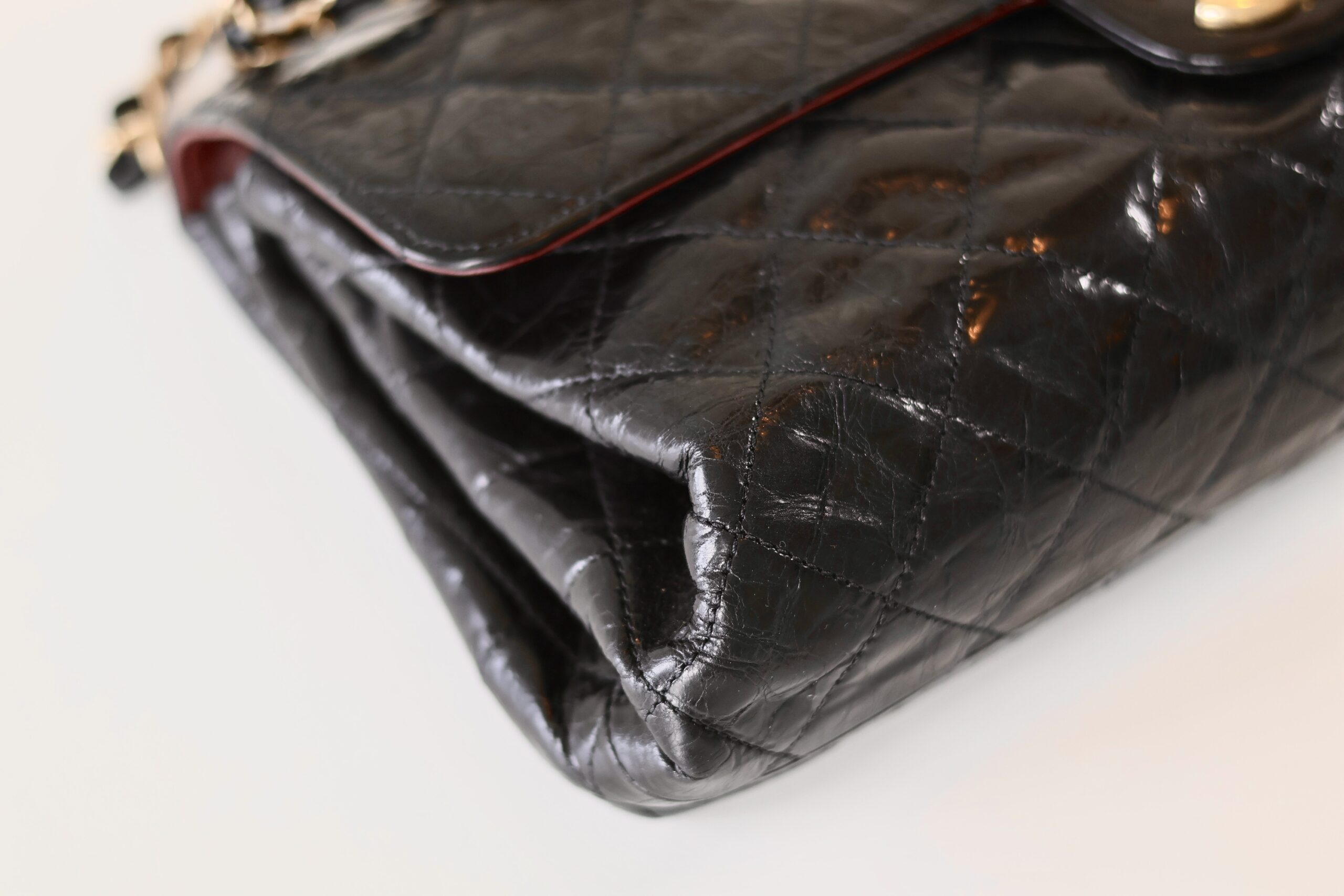 Chanel black single flap bag - Image 7