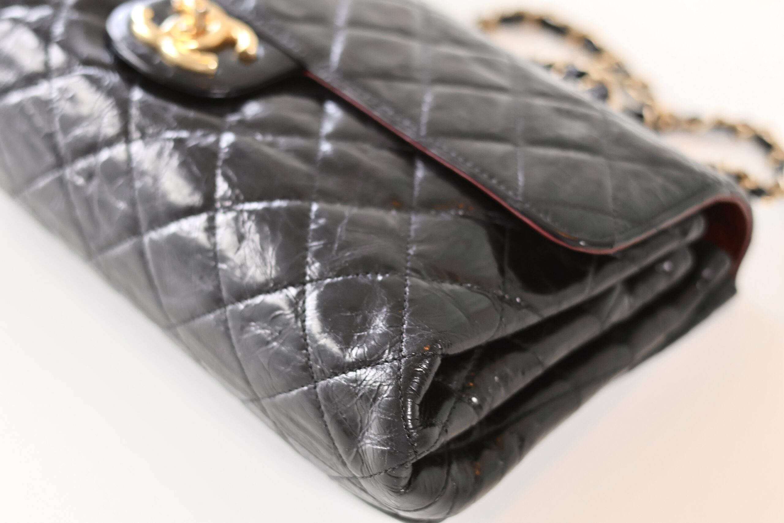 Chanel black single flap bag - Image 8