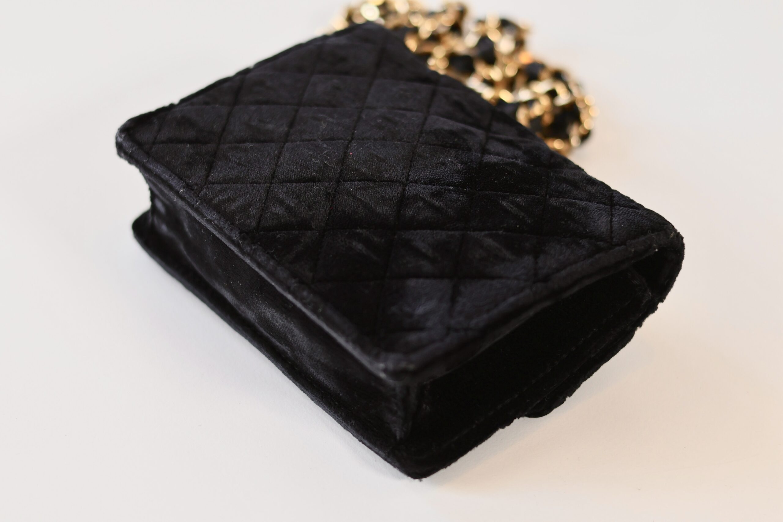 Chanel vintage velvet micro bag - Image 11