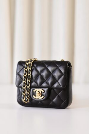 Chanel vintage micro square black