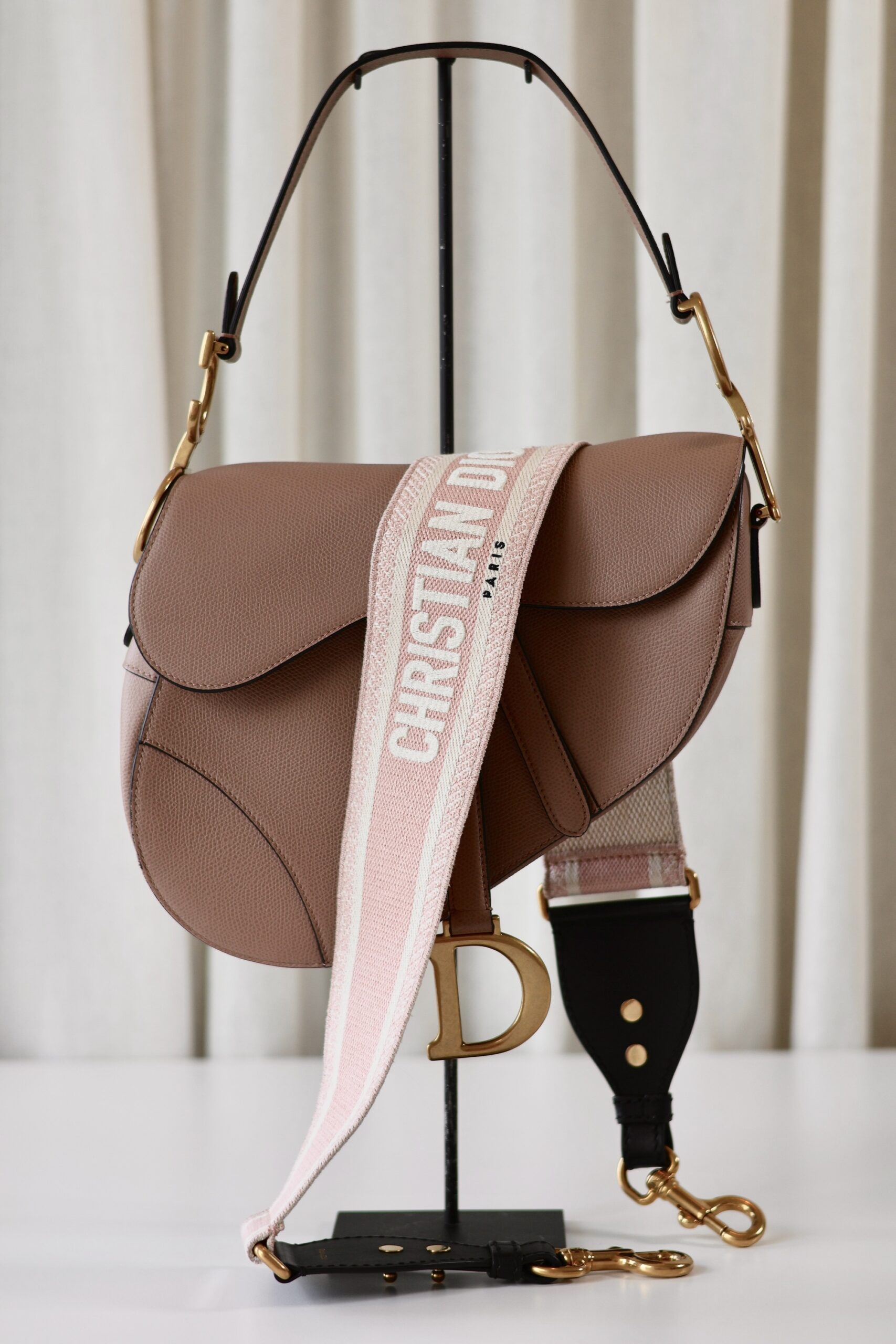 Dior saddle bag medium blush - Image 3