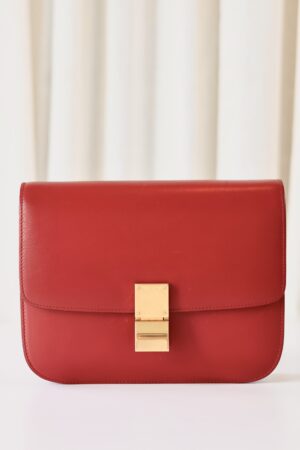 Celine classic red box bag