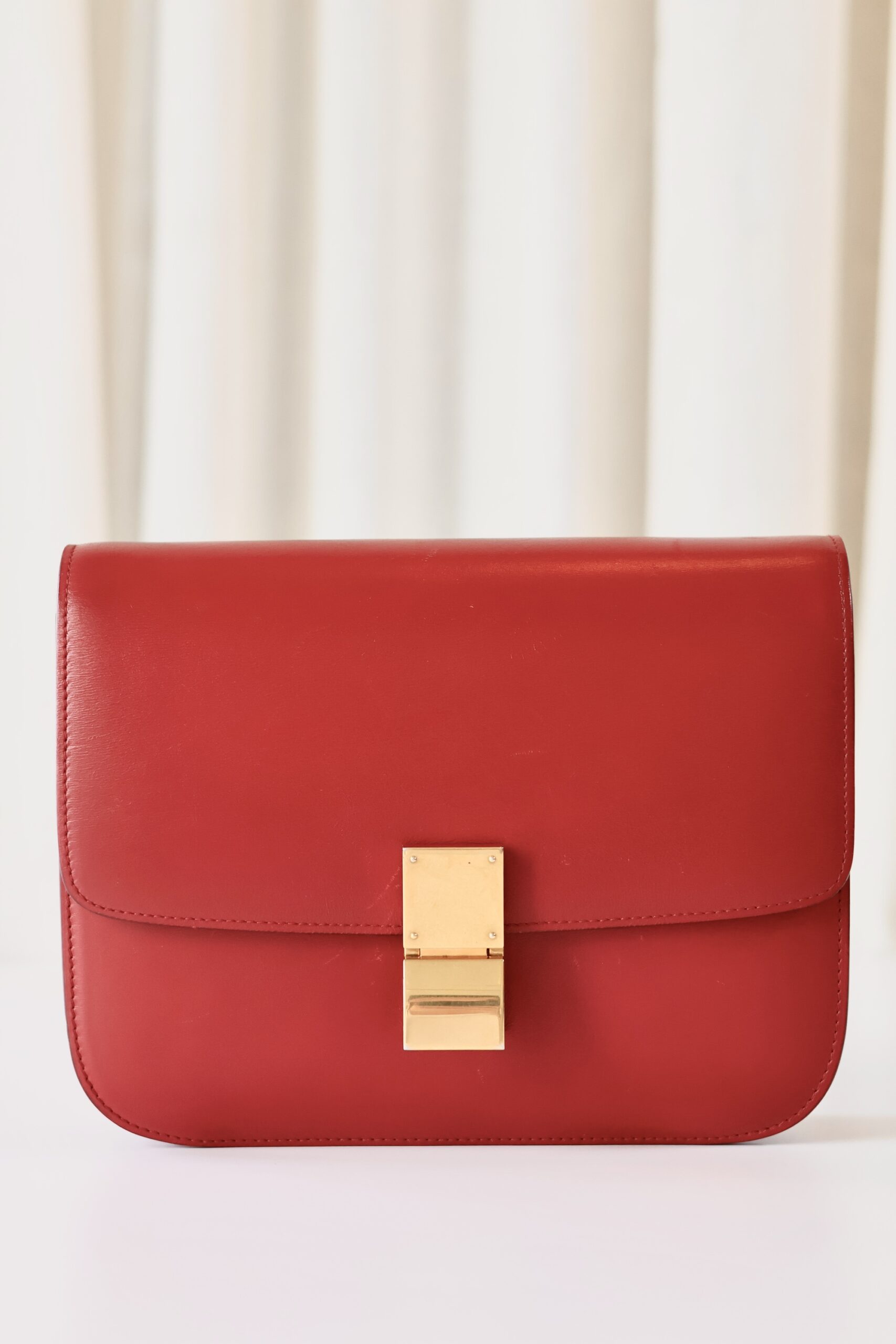Celine classic red box bag