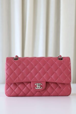 Chanel classic double flap bag medium pink RESERVED
