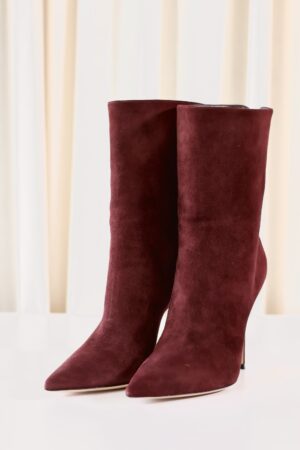 Gianvito Rossi burgundy suede heels
