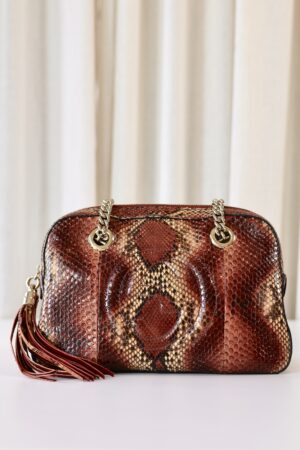 Gucci disco shoulder bag python