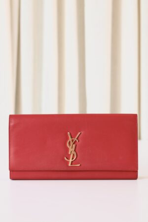 Saint Laurent red clutch