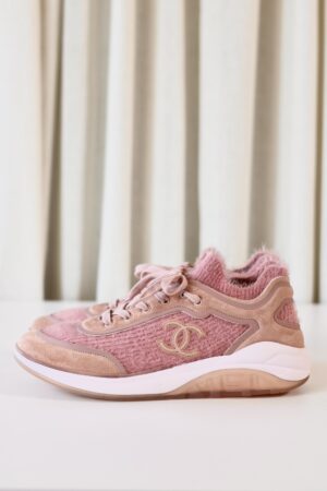 Chanel pink sneakers