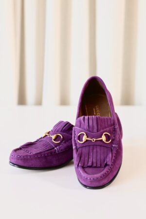 Gucci purple suede loafers