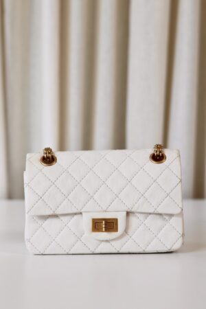 Chanel Reissue 2.55 mini flap bag white