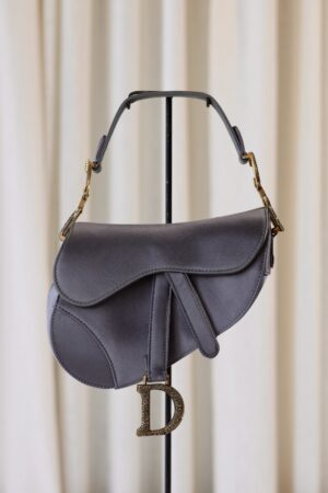 Dior mini saddle bag grey