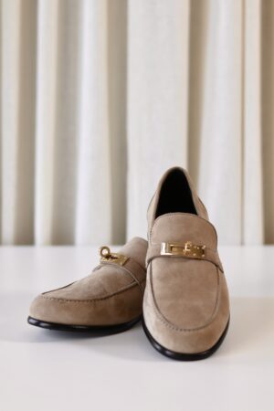 Hermes Kelly loafer suede