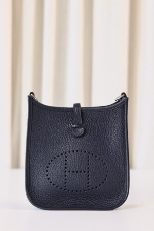 Hermes mini Evelyne 16 Blue Tie